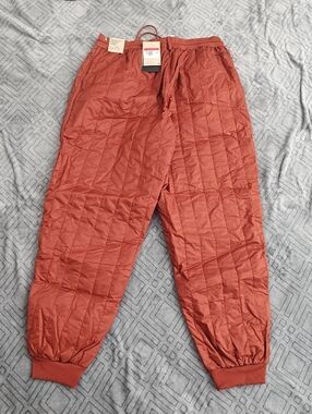 Nike Teci + Pack Therma Fit Quilted Puffer Pants Orange Size Large DQ4306-641